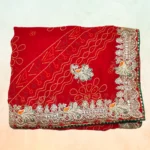 GEORGETTE SAREE CHUNNARI PRINT PITTAN WORK